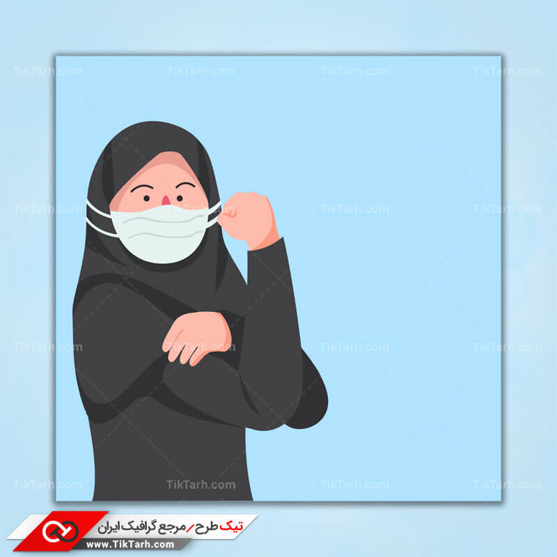 وکتور مفهومی ورزش در ایام کرونایی