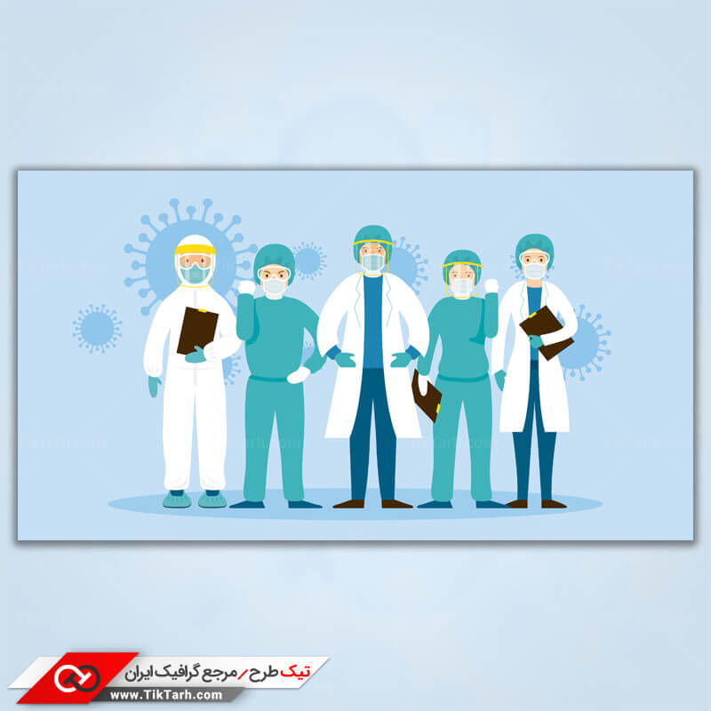 وکتور مفهومی کادر درمانی