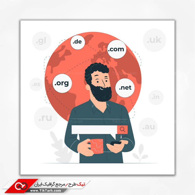 وکتور مفهومی با طرح جستجو در اینترنت