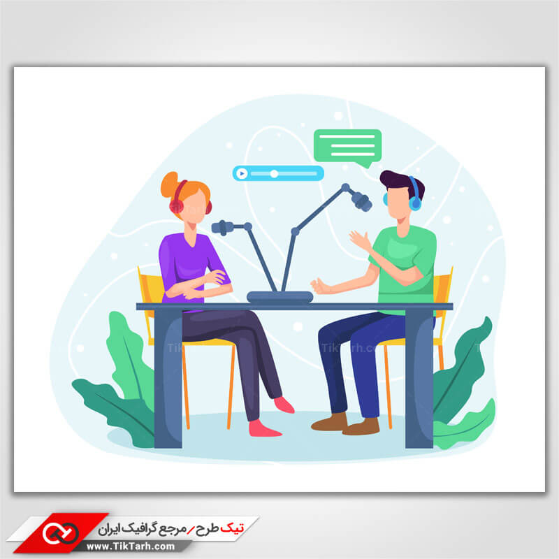 دانلود وکتور مفهومی لایه باز گویندگی