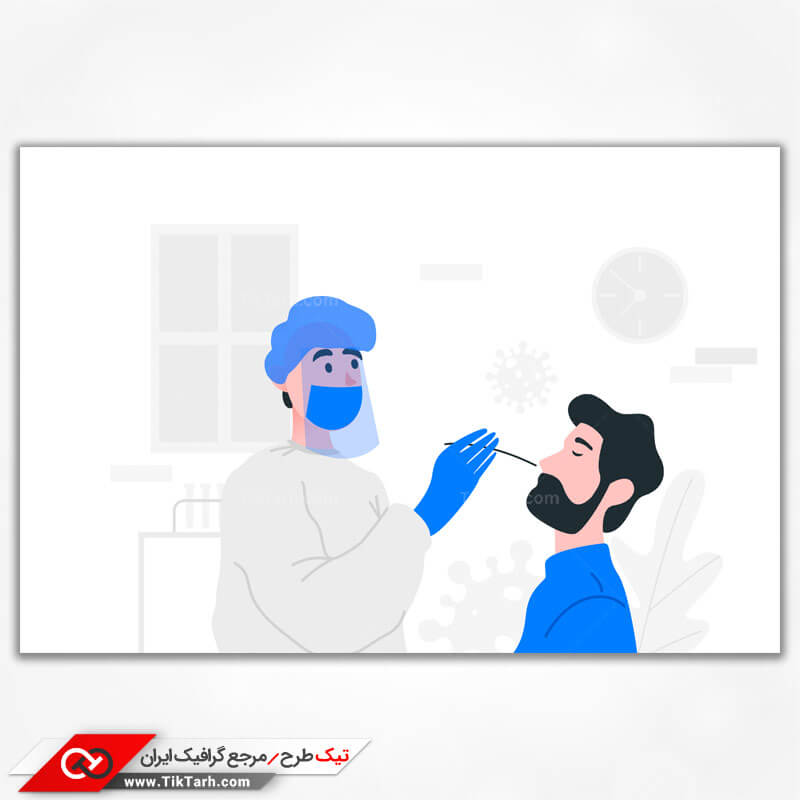 دانلود وکتور مفهومی آزمایش کرونا