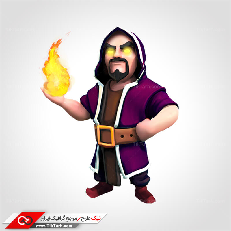دانلود طرح لایه باز کارتونی ویزارد لول 6