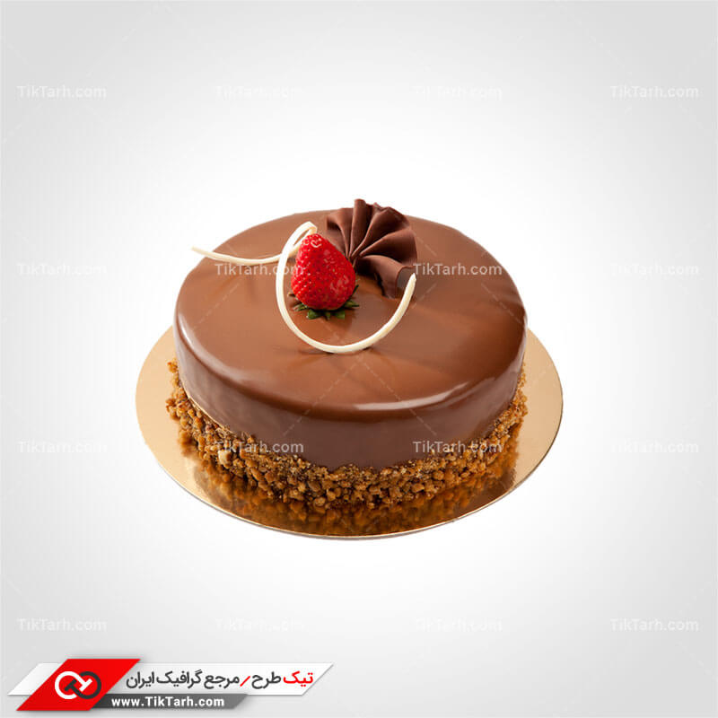 دانلود طرح لایه باز کیک با رویه کاکائو
