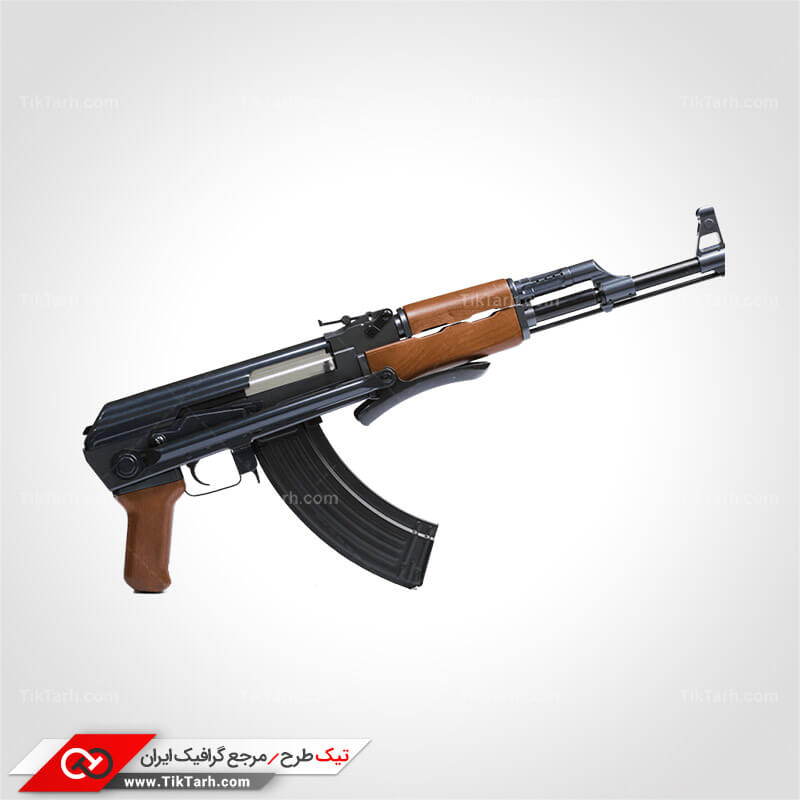 دانلود طرح لایه باز تیربار دستی با قنداق تاشو