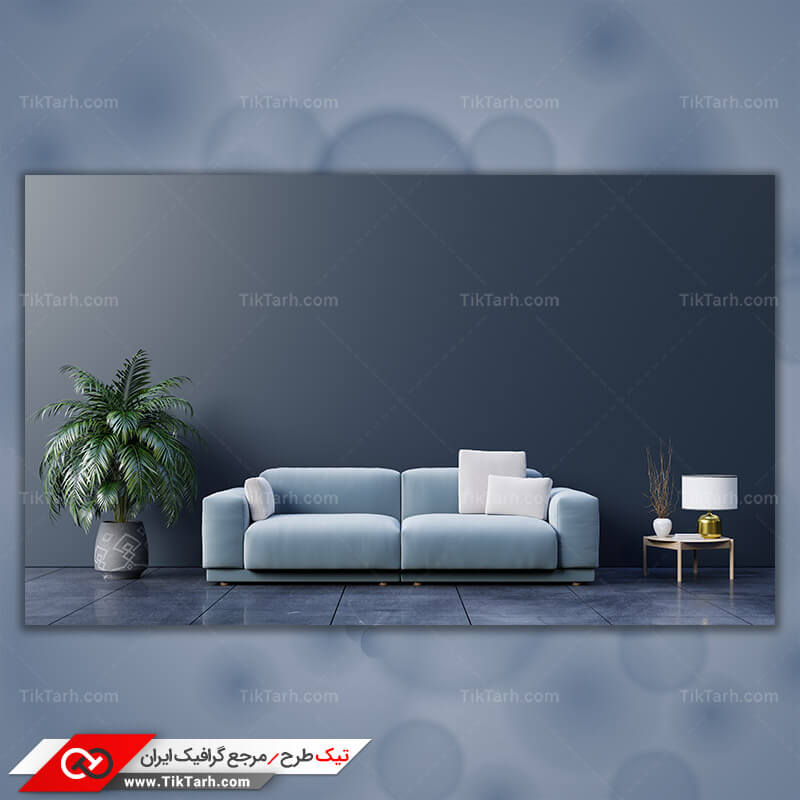 دانلود تصویر با کیفیت مبل و گلدان نخل
