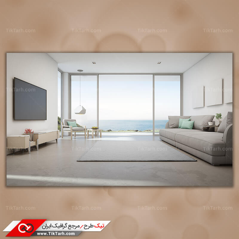 دانلود تصویر گرافیکی ویلای رو به دریا