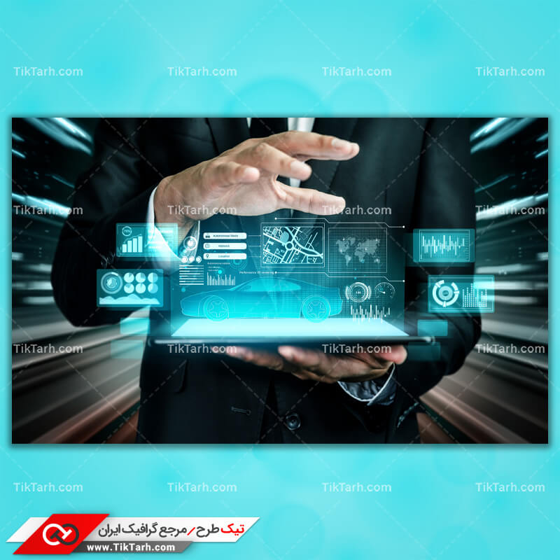 دانلود تصویر گرافیکی تبلت و فضای مجازی