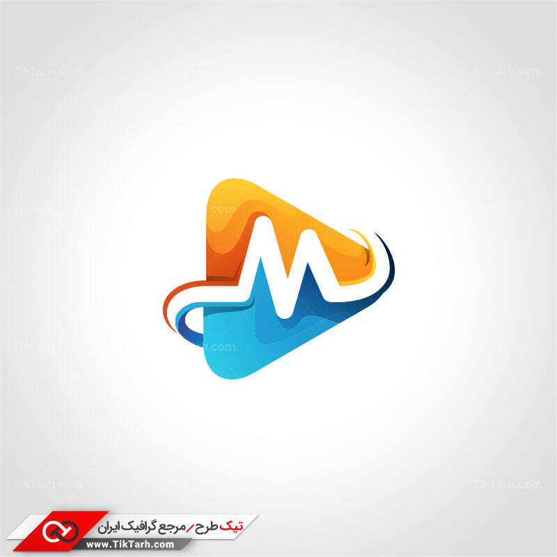 دانلود طرح لایه باز لوگو حرف انگلیسی M