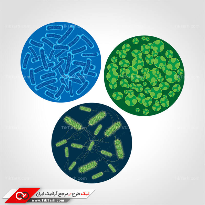 دانلود کلیپ آرت انواع باکتری ها