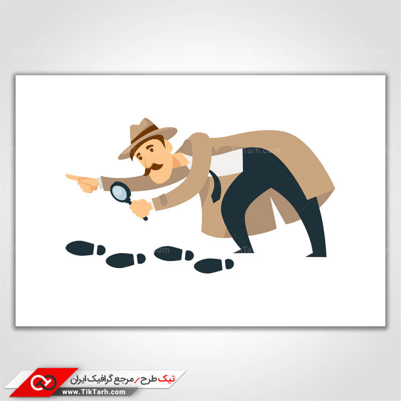 طرح لایه باز کلیپ آرت کارآگاه