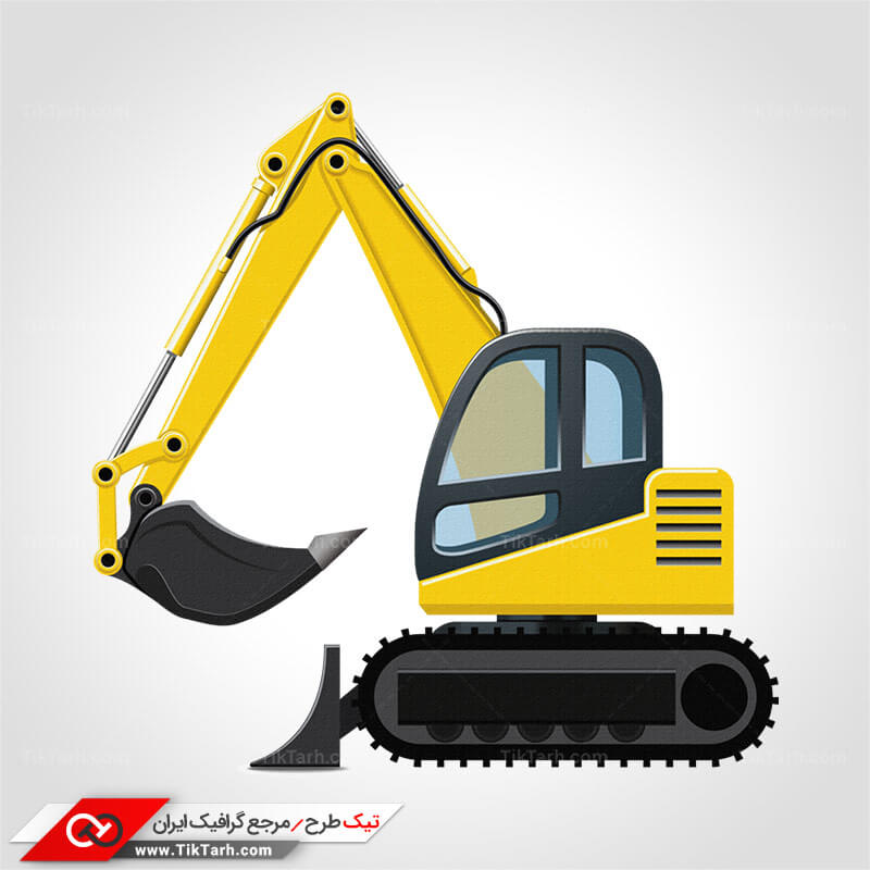 طرح لایه باز کلیپ آرت بیل مکانیکی