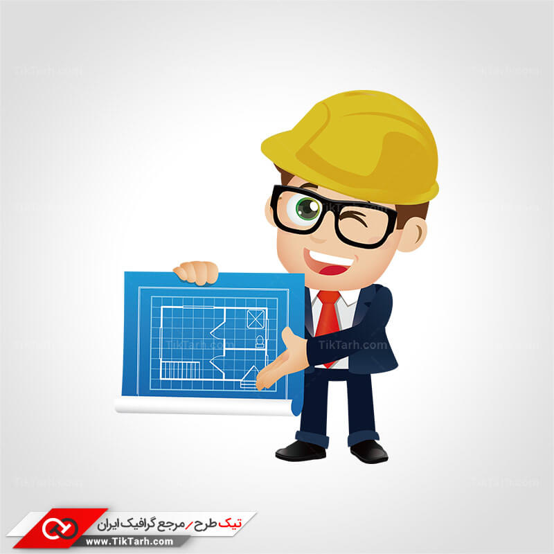 دانلود کلیپ آرت مهندس نقشه کشی