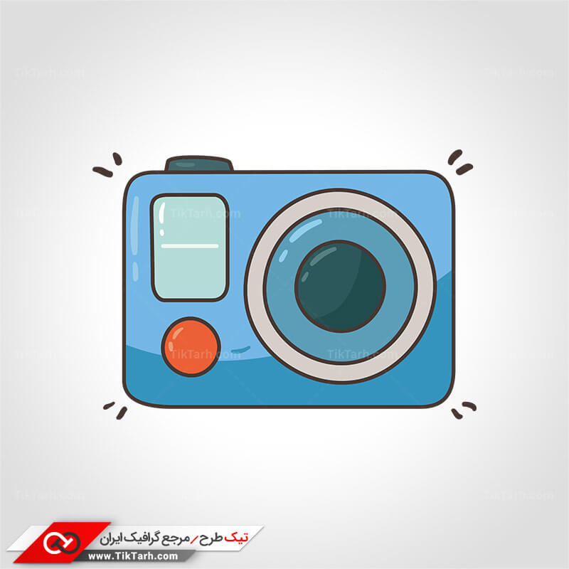 دانلود کلیپ آرت دوربین عکاسی آبی
