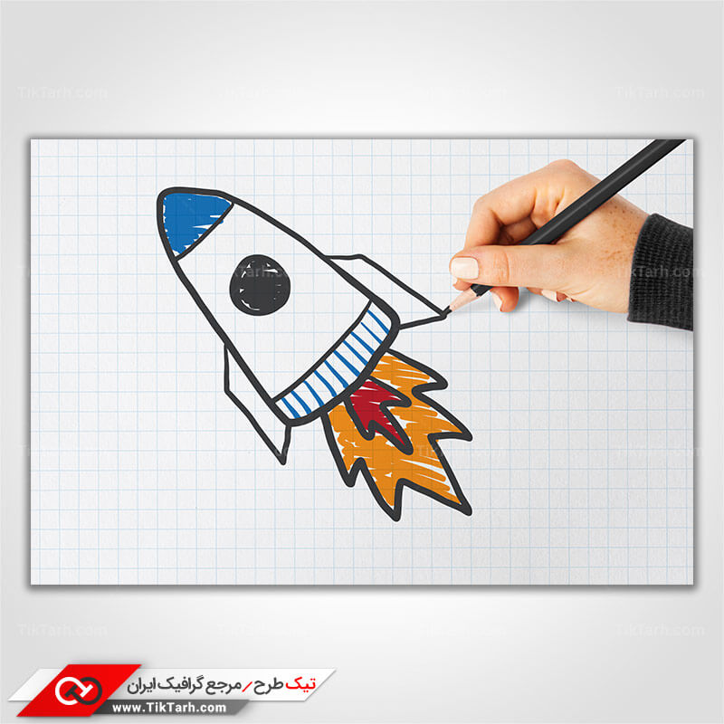 دانلود عکس با کیفیت نقاشی موشک