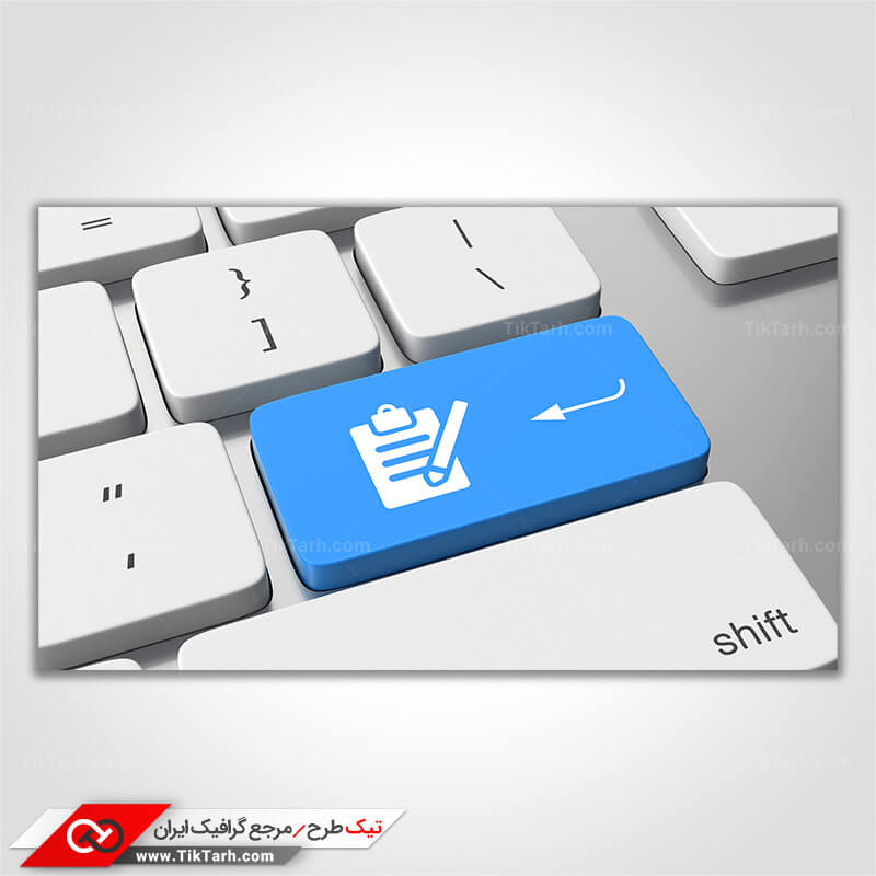 تصویر با کیفیت دکمه کیبورد با موضوع نوشتن