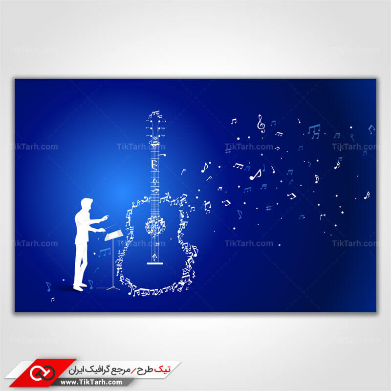 دانلود پس زمینه طراحی نوازنده گیتار