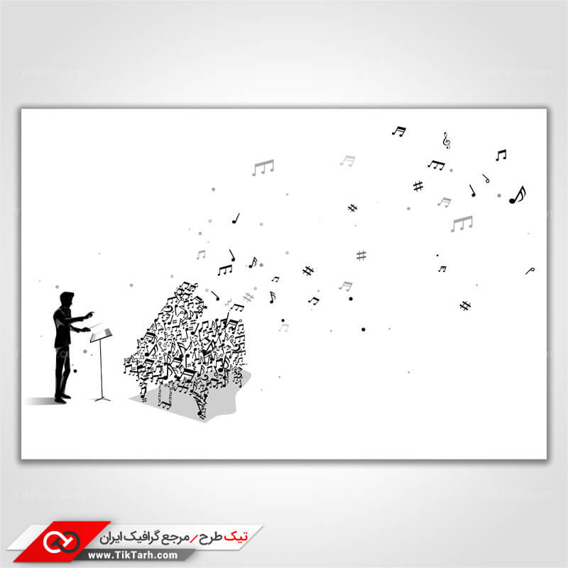 پس زمینه طراحی نوازنده پیانو
