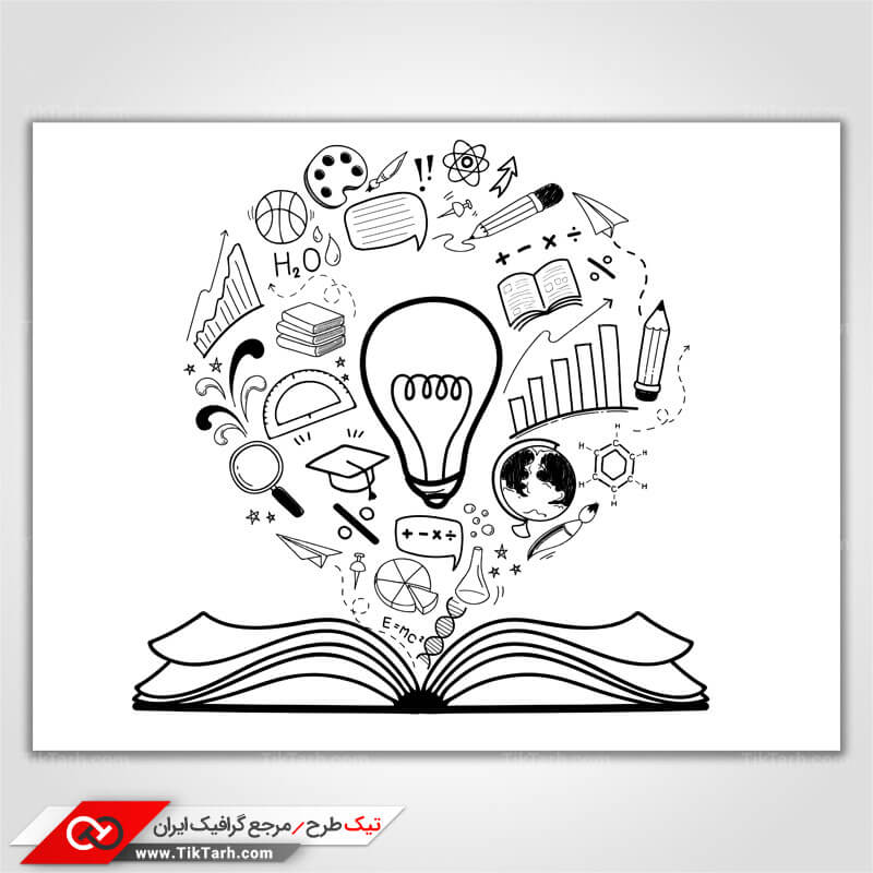 پس زمینه طراحی علم و کتاب