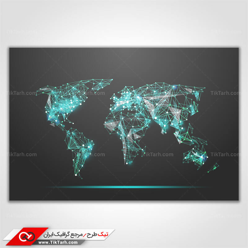 پس زمینه طراحی با طرح قاره ها