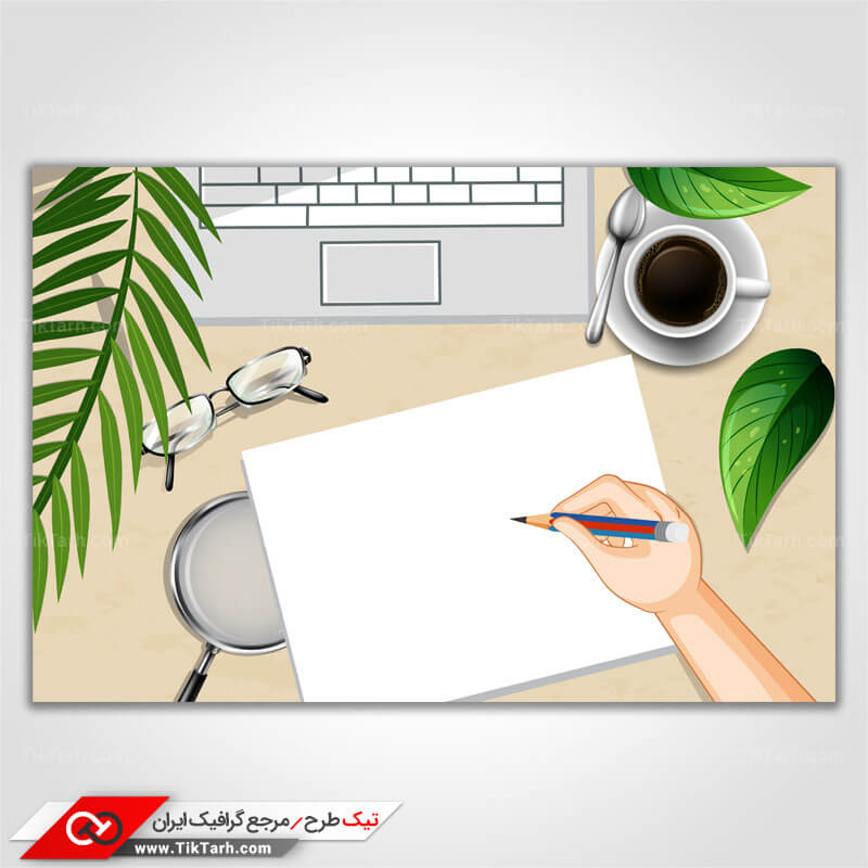 دانلود پس زمینه طراحی با طرح میز کار