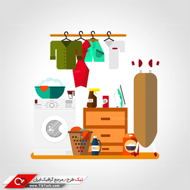 دانلود طرح لایه باز کلیپ آرت خشکشویی