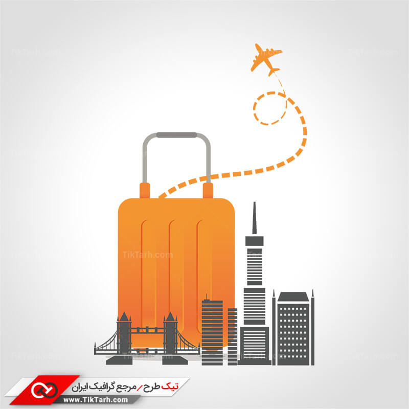 دانلود کلیپ آرت چمدان و جهانگردی