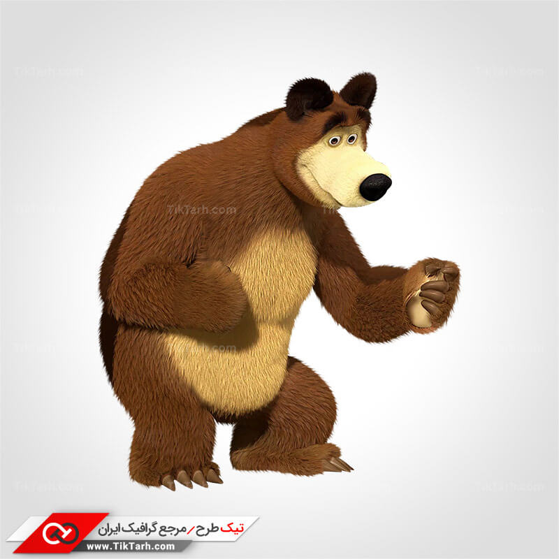 دانلود طرح کلیپ آرت شخصیت خرس انیمیشن ماشا