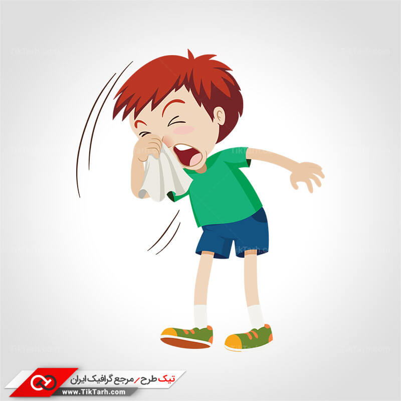 طرح گرافیکی کلیپ آرت سرماخوردگی