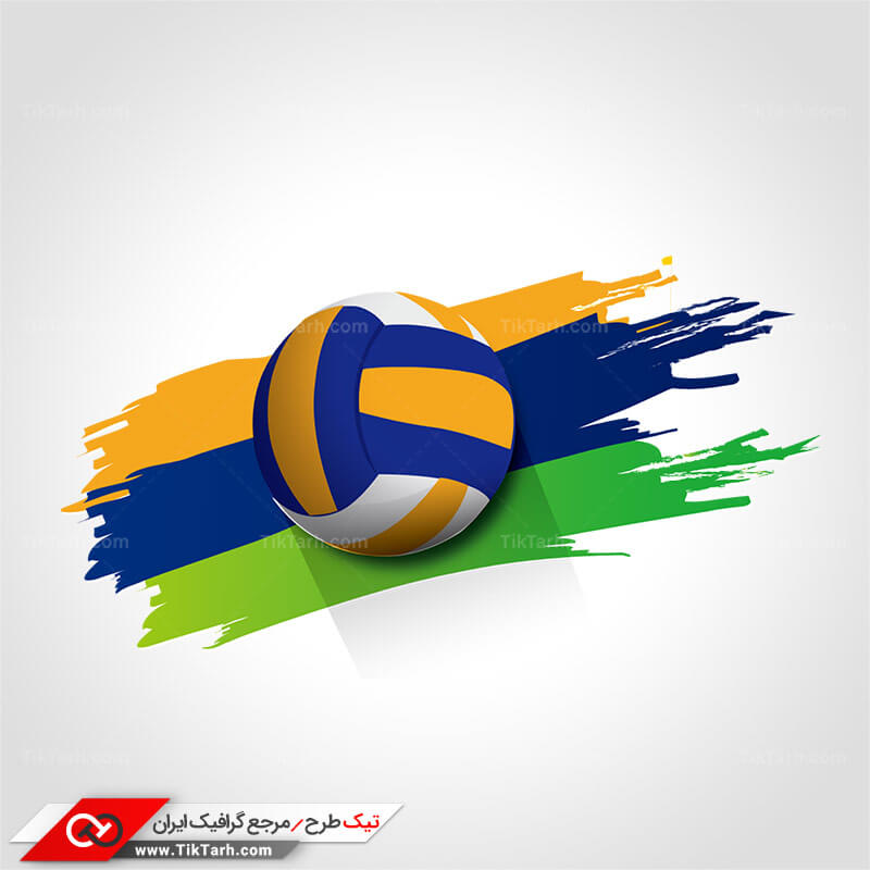 دانلود طرح گرافیکی توپ والیبال
