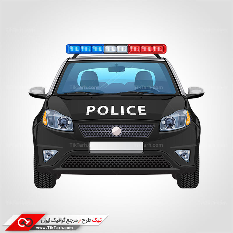 طرح گرافیکی کلیپ آرت ماشین پلیس
