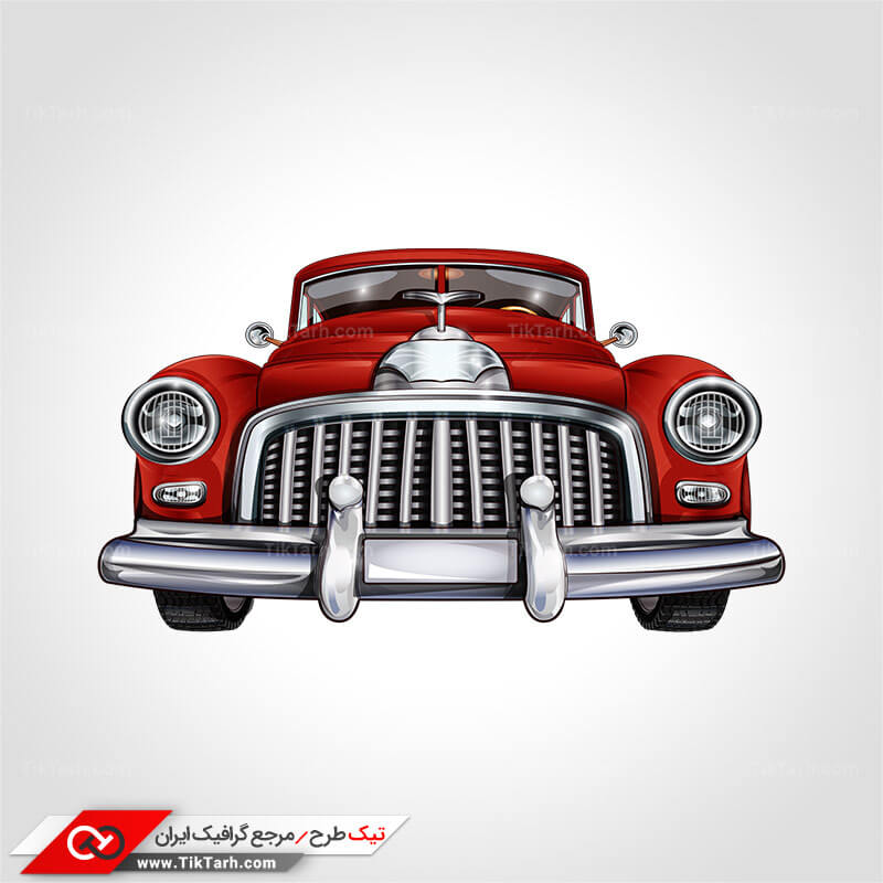 دانلود طرح گرافیکی کلیپ آرت ماشین کلاسیک