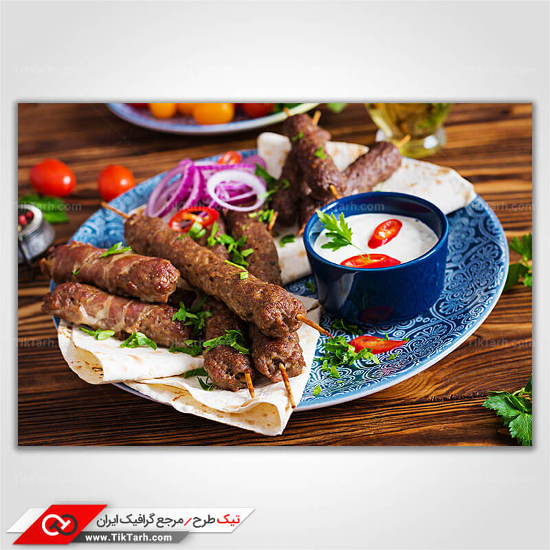 عکس گرافیکی کباب کوبیده