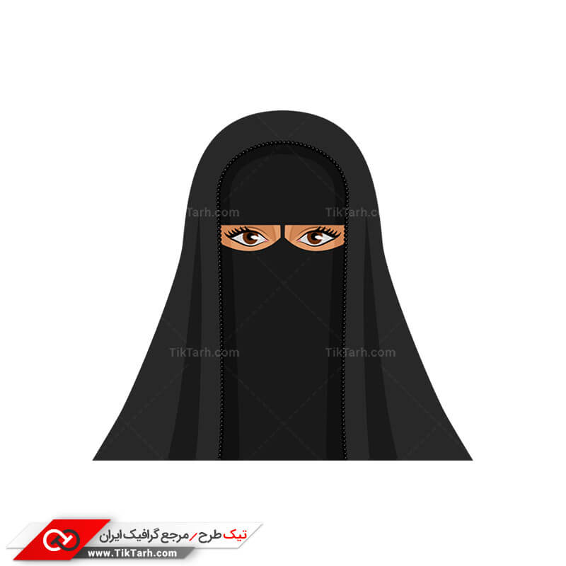 طرح آماده کلیپ آرت مذهبی زن با حجاب عربی