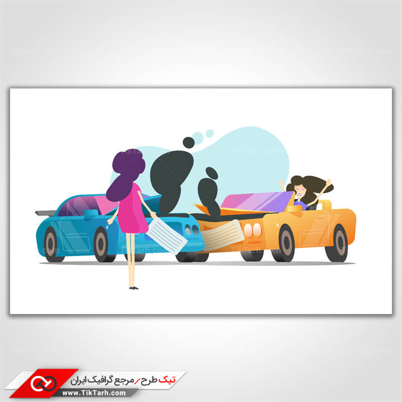 دانلود وکتور مفهومی تصادف کردن