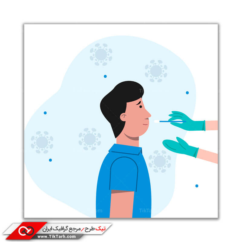 دانلود وکتور مفهومی تست کرونا