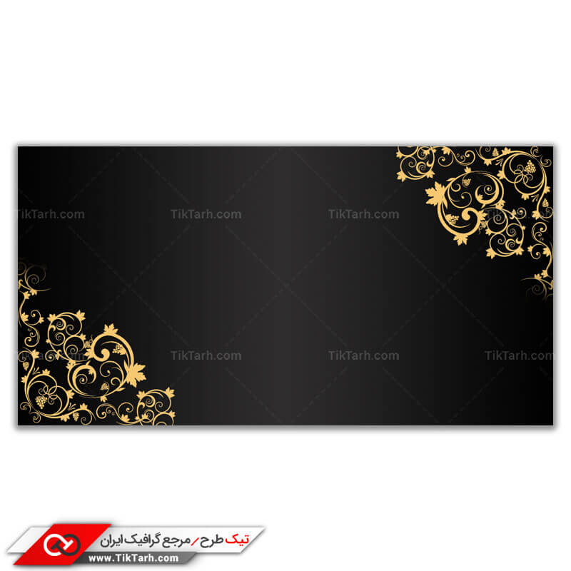 دانلود پس زمینه طراحی کلاسیک مشکی و طلایی