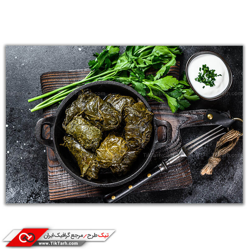 تصویر با کیفیت غذای محبوب ولذیذ دلمه