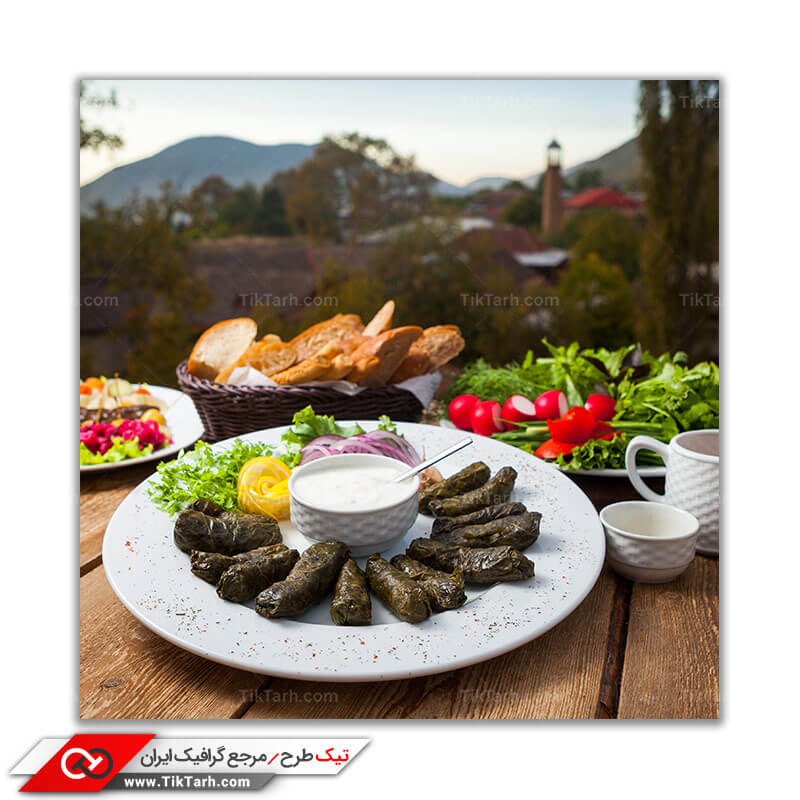 تصویر با کیفیت دلمه با سس در طبیعت