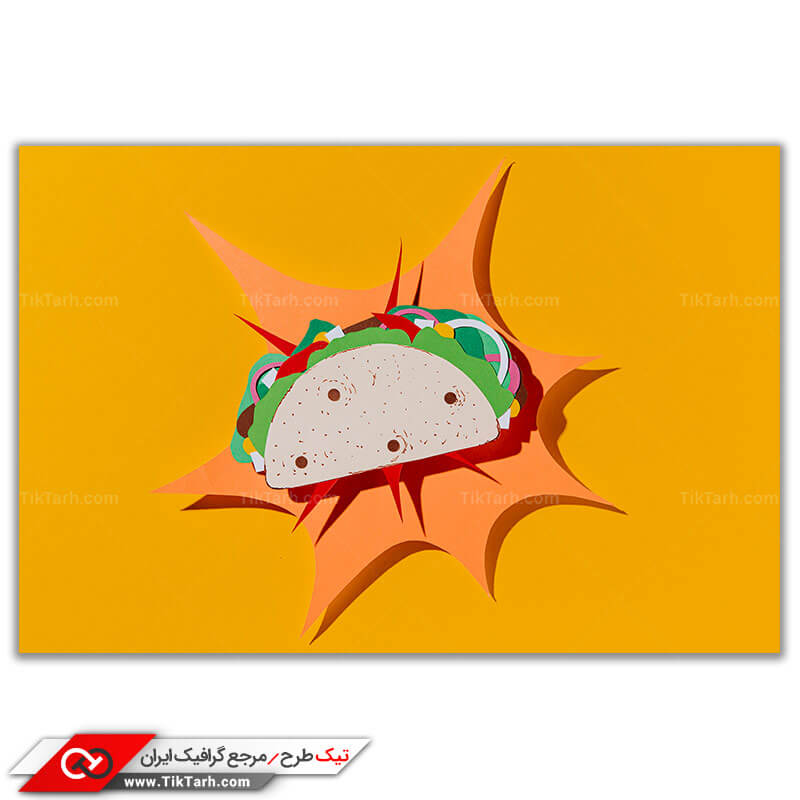تصویر با کیفیت و گرافیکی یک عدد ساندویچ سبزیجات