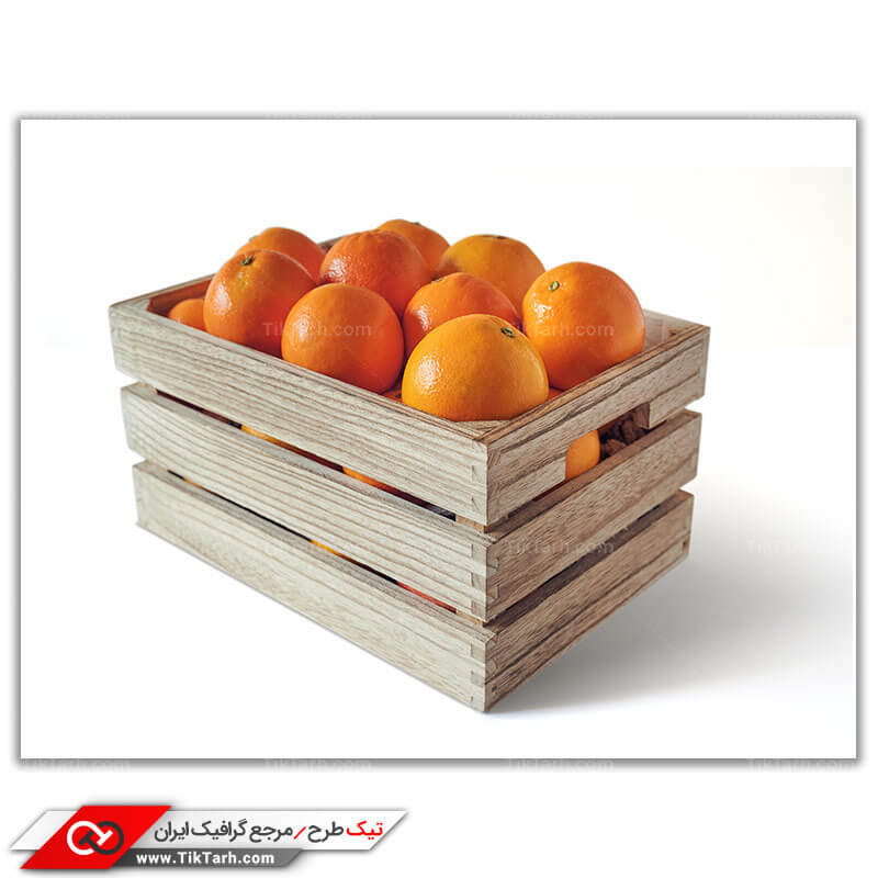 عکس باکیفیت از جعبه پرتقال