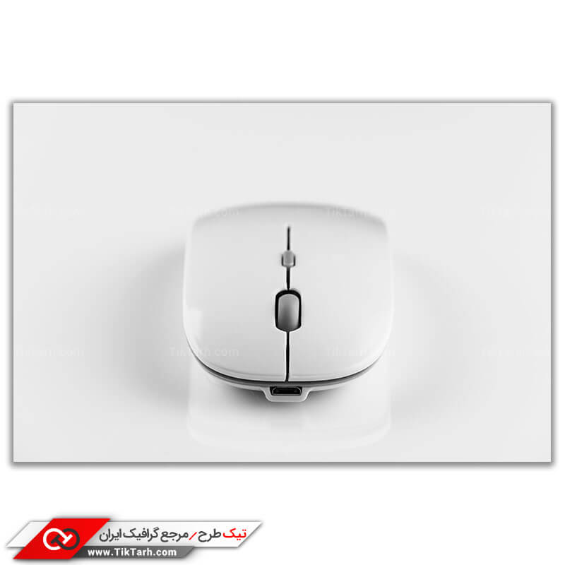 تصویر باکیفیت از ماوس بی سیم سفید