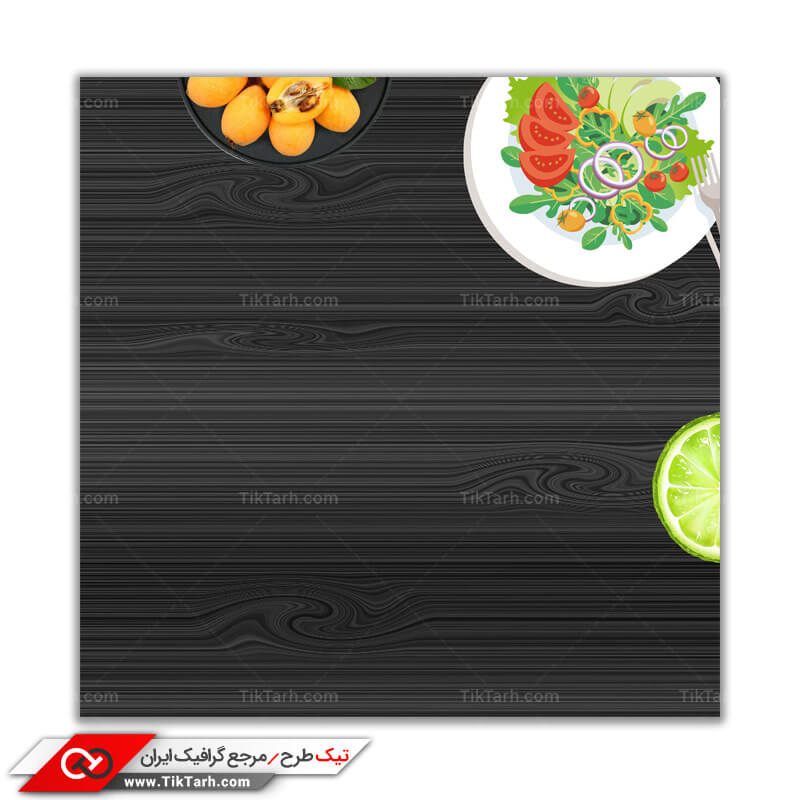 طرح لایه باز پس زمینه میز غذاخوری مشکی