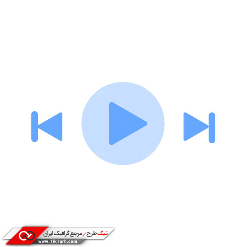 طرح دکمه های پخش موسیقی