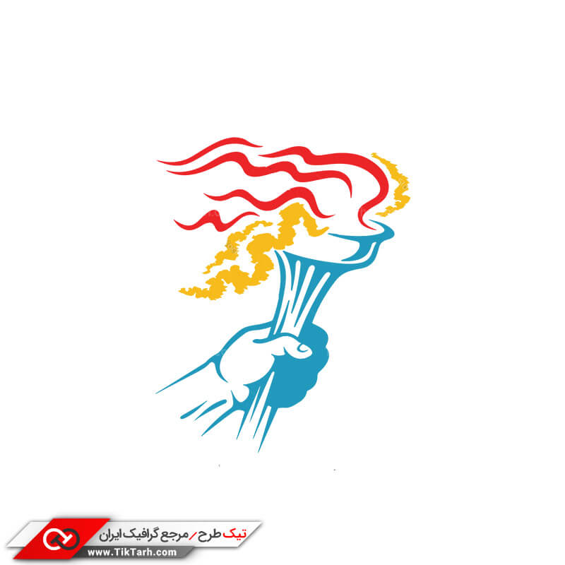طرح کلیپ آرت مشعل المپیک