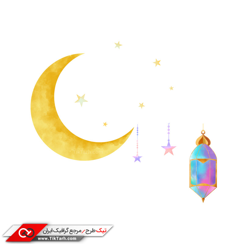 دانلود طرح کلیپ آرت ماه و فانوس