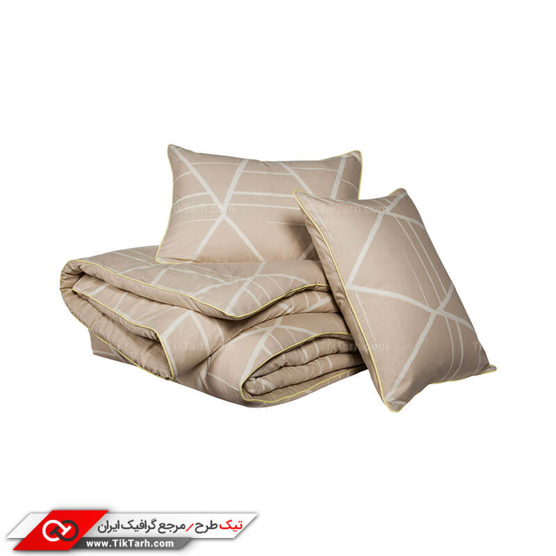 طرح گرافیکی سرویس بالش و تشک کرمی