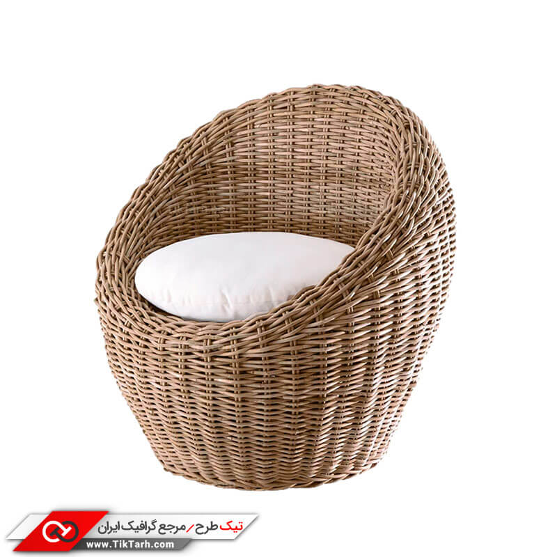 طرح گرافیکی صندلی راحتی حصیری