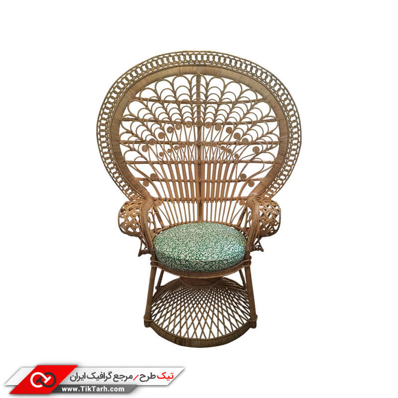 طرح گرافیکی صندلی چوبی فانتزی