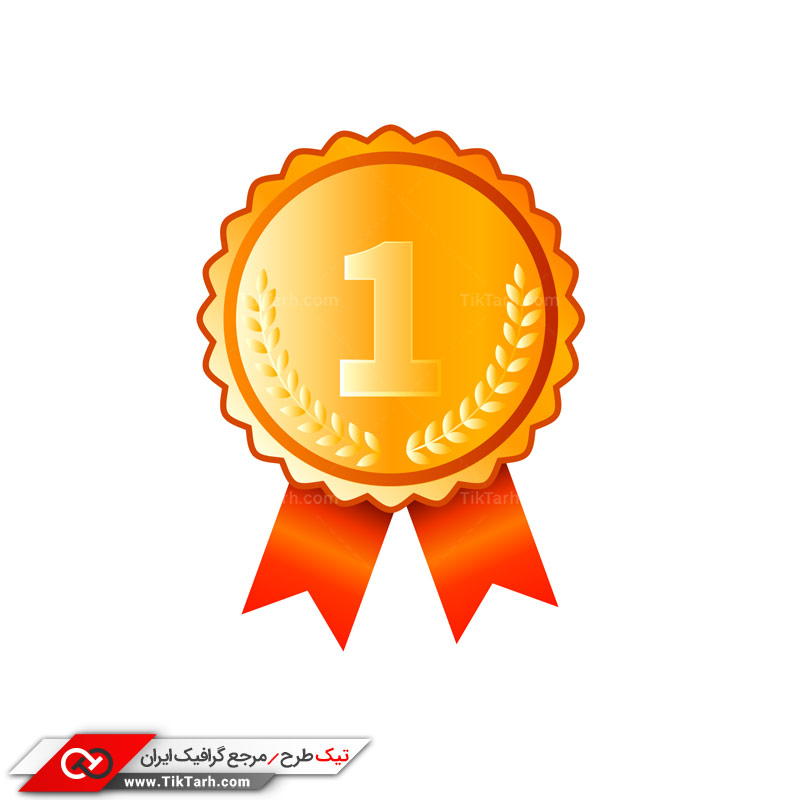 طرح لایه باز مدال نفر اول