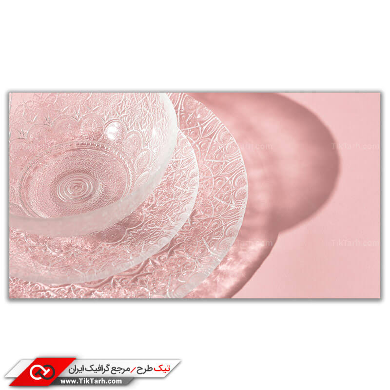 عکس گرافیکی سرویس ظروف بلور